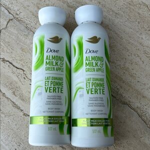 NEW 🆕 Lot of 2 Almond Plant Milk & Gree Apple Body Washes
